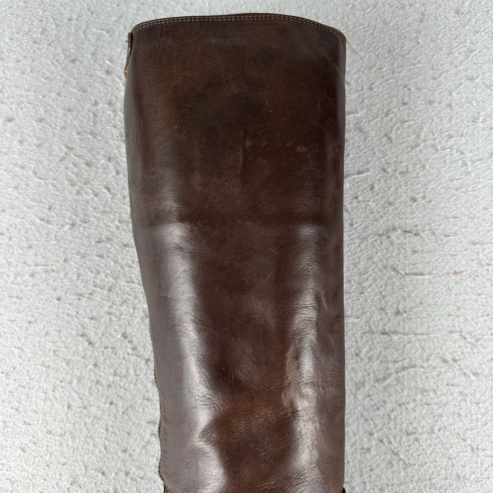 Frye Melissa Button Back Zip Leather Riding Boots Brown Sz. 8 B Womens - Picture 13 of 16